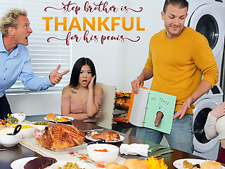 Stepbrother Is Thankful For His Penis - S22:E3 - Haley Spades, Iceman Chu - MyFamilyPies