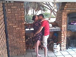 Spycam: CC TV self catering accomodation couple shacking up on front porch of nature reserve