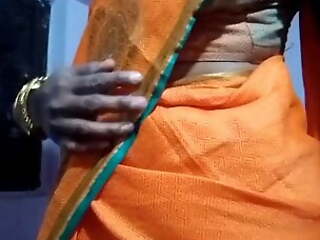 Swetha tamil wife saree strip record video