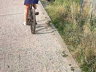 Sexy Cyclist on a Walk, Greedily Swallowed 'round My Sperm