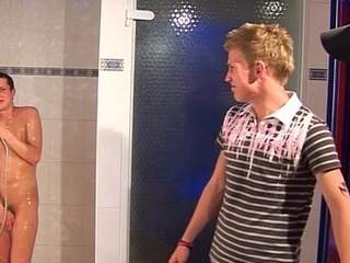 young twinks threesome in the shower