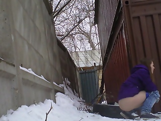 spy pissing russian teen in put emphasize nature